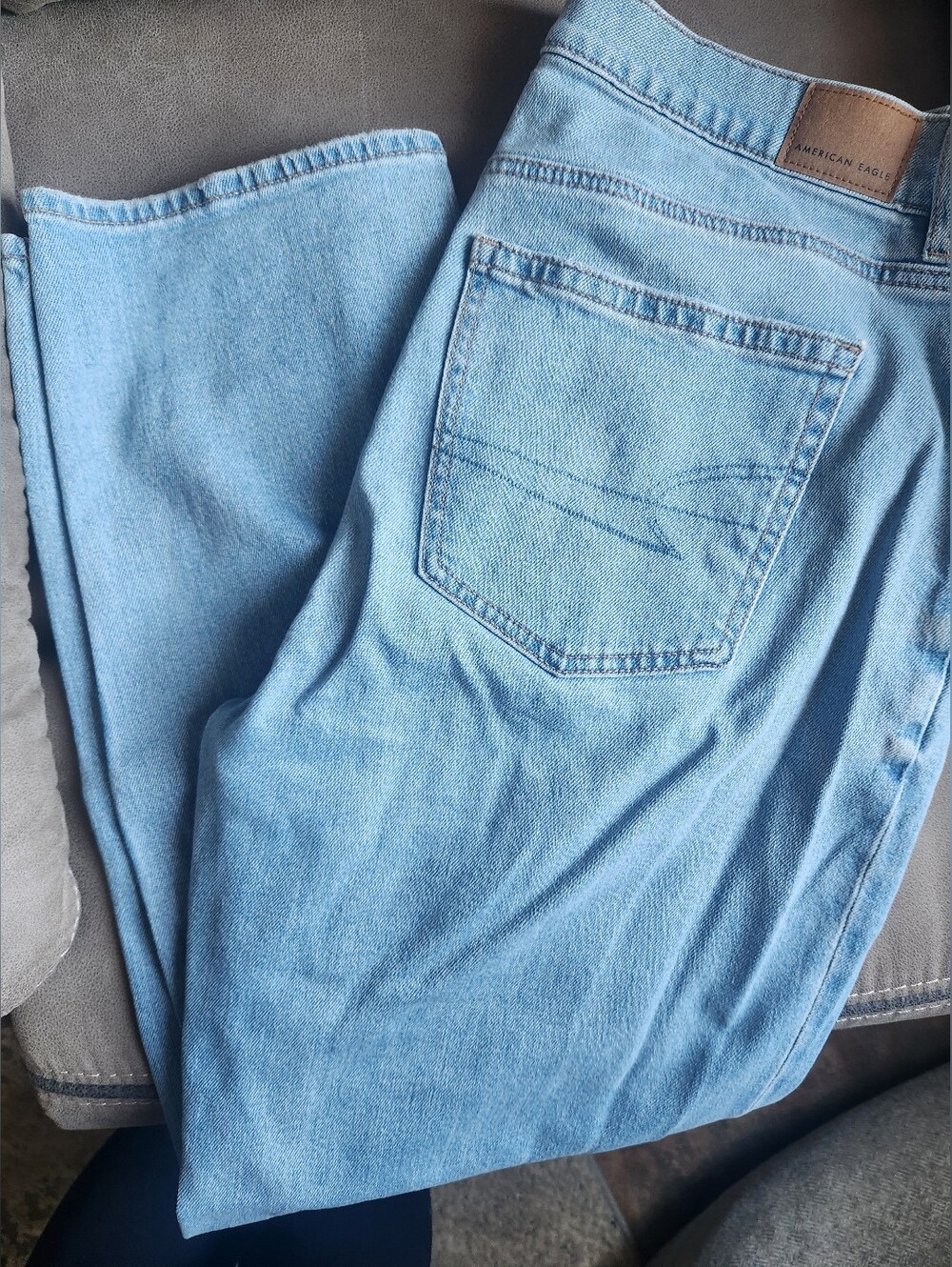 American Eagle Outfitters Light Wash Straight Leg Jeans